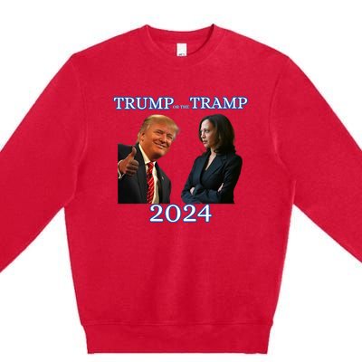 Trump Or The Tramp 2024 Vote For Trump Trump Vance Election Premium Crewneck Sweatshirt