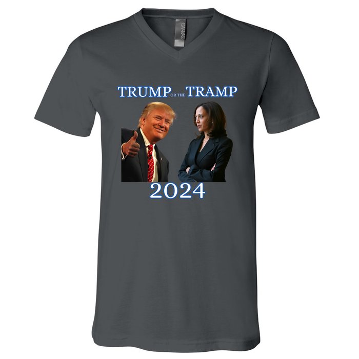 Trump Or The Tramp 2024 Vote For Trump Trump Vance Election V-Neck T-Shirt