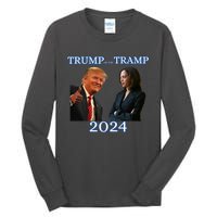 Trump Or The Tramp 2024 Vote For Trump Trump Vance Election Tall Long Sleeve T-Shirt