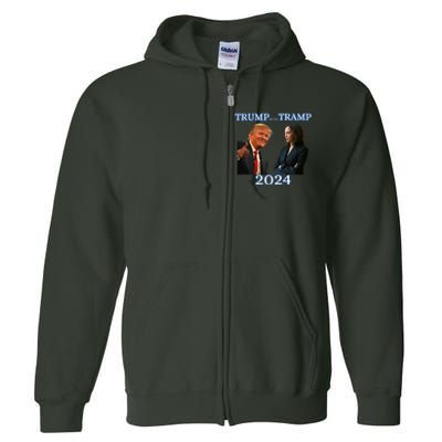 Trump Or The Tramp 2024 Vote For Trump Trump Vance Election Full Zip Hoodie