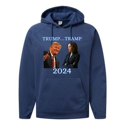 Trump Or The Tramp 2024 Vote For Trump Trump Vance Election Performance Fleece Hoodie