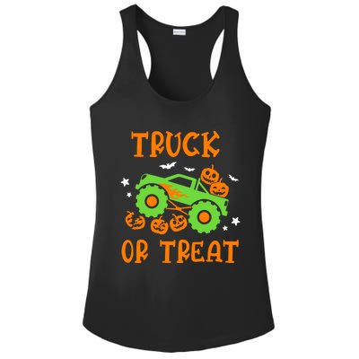 Truck Or Treat Truck Pumpkin Halloween Costume Truck Gift Ladies PosiCharge Competitor Racerback Tank