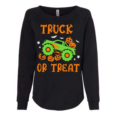 Truck Or Treat Truck Pumpkin Halloween Costume Truck Gift Womens California Wash Sweatshirt