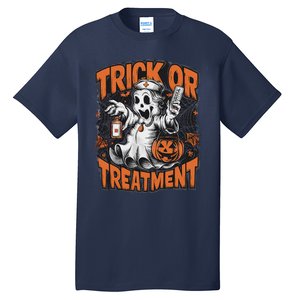 Trick Or Treatment Halloween Nurse Squad Autumn October Tall T-Shirt