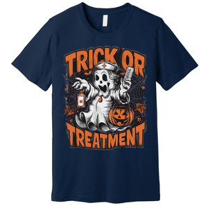 Trick Or Treatment Halloween Nurse Squad Autumn October Premium T-Shirt