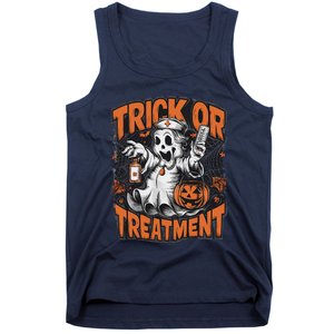 Trick Or Treatment Halloween Nurse Squad Autumn October Tank Top