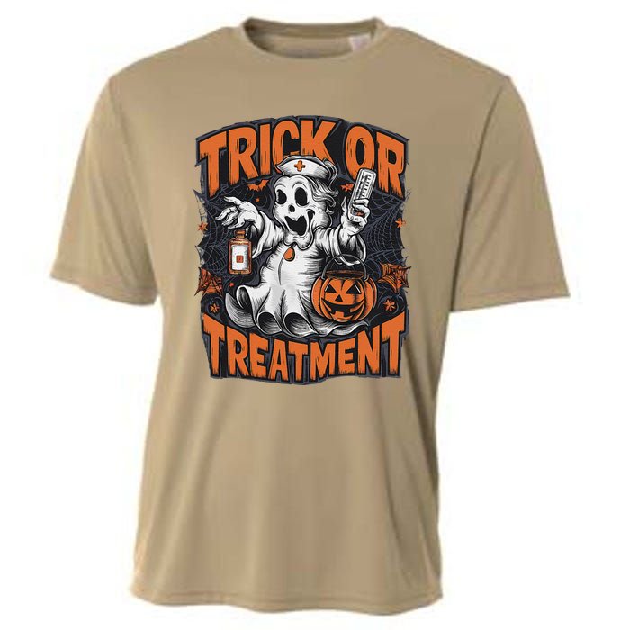 Trick Or Treatment Halloween Nurse Squad Autumn October Cooling Performance Crew T-Shirt