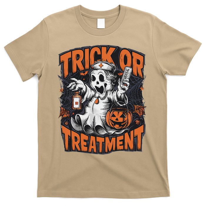 Trick Or Treatment Halloween Nurse Squad Autumn October T-Shirt