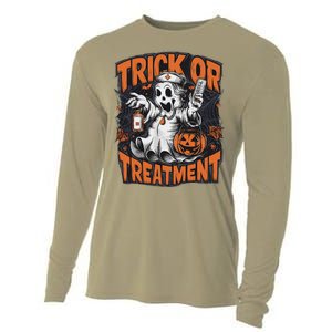 Trick Or Treatment Halloween Nurse Squad Autumn October Cooling Performance Long Sleeve Crew