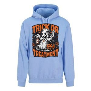 Trick Or Treatment Halloween Nurse Squad Autumn October Unisex Surf Hoodie