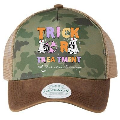 Trick Or Treatment Radiation Oncology Rad Therapy Halloween Legacy Tie Dye Trucker Hat