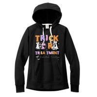 Trick Or Treatment Radiation Oncology Rad Therapy Halloween Women's Fleece Hoodie