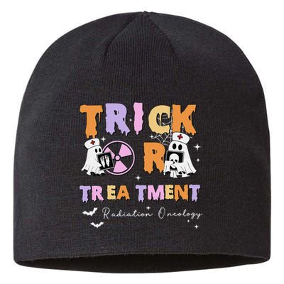 Trick Or Treatment Radiation Oncology Rad Therapy Halloween Sustainable Beanie