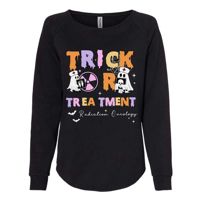 Trick Or Treatment Radiation Oncology Rad Therapy Halloween Womens California Wash Sweatshirt