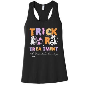 Trick Or Treatment Radiation Oncology Rad Therapy Halloween Women's Racerback Tank