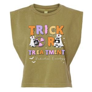 Trick Or Treatment Radiation Oncology Rad Therapy Halloween Garment-Dyed Women's Muscle Tee