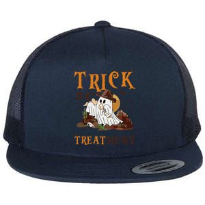 Trick Or Treatment Western Respiratory Therapist Halloween Flat Bill Trucker Hat