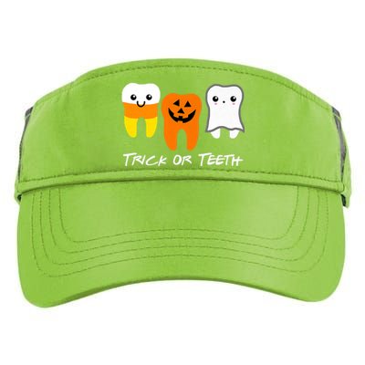 Trick Or Teeth Cute Dental Halloween Hygienist Dentist Rdh Gift Adult Drive Performance Visor