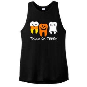 Trick Or Teeth Cute Dental Halloween Hygienist Dentist Rdh Gift Ladies PosiCharge Tri-Blend Wicking Tank