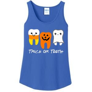 Trick Or Teeth Cute Dental Halloween Hygienist Dentist Rdh Gift Ladies Essential Tank