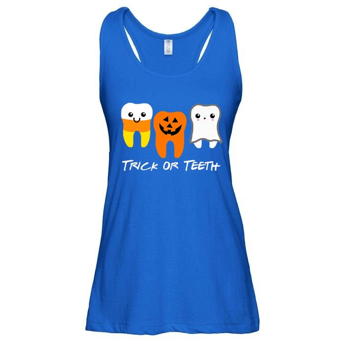 Trick Or Teeth Cute Dental Halloween Hygienist Dentist Rdh Gift Ladies Essential Flowy Tank