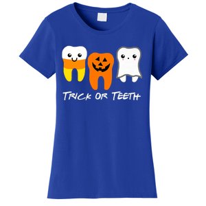 Trick Or Teeth Cute Dental Halloween Hygienist Dentist Rdh Gift Women's T-Shirt