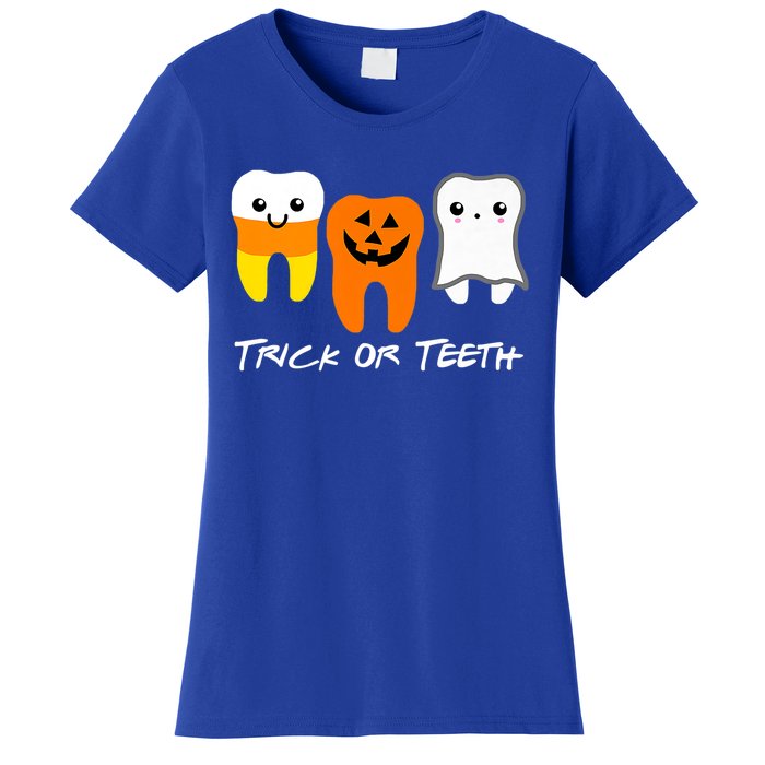 Trick Or Teeth Cute Dental Halloween Hygienist Dentist Rdh Gift Women's T-Shirt