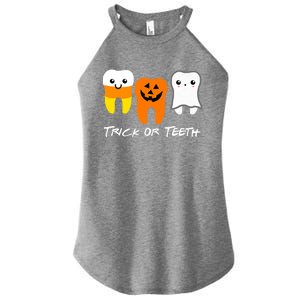 Trick Or Teeth Cute Dental Halloween Hygienist Dentist Rdh Gift Women's Perfect Tri Rocker Tank