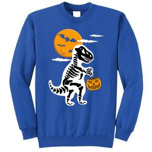 Trick Or Treating TRex Skeleton Dinosaur Halloween Costume Gift Sweatshirt