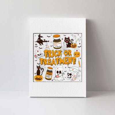 Trick Or Treatment Halloween Nurse Retro Vintage Clothing Canvas