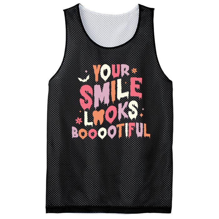 Trick Or Treat Brush Your Teeth Halloween Dentist Mesh Reversible Basketball Jersey Tank