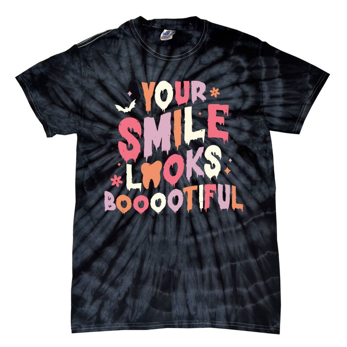 Trick Or Treat Brush Your Teeth Halloween Dentist Tie-Dye T-Shirt