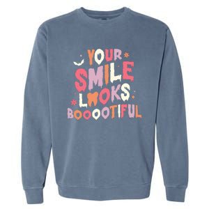 Trick Or Treat Brush Your Teeth Halloween Dentist Garment-Dyed Sweatshirt