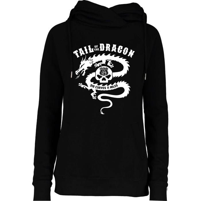 Tail Of The Dragon Womens Funnel Neck Pullover Hood