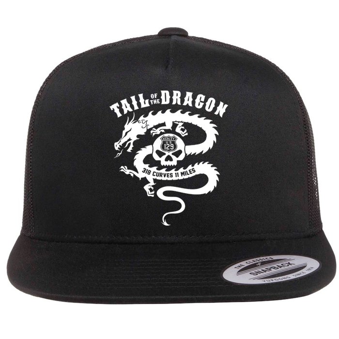 Tail Of The Dragon Flat Bill Trucker Hat