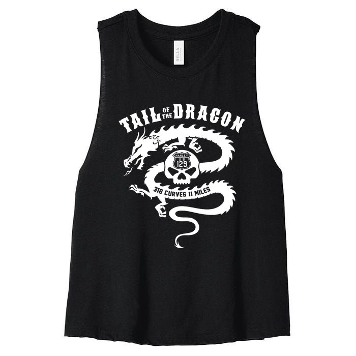 Tail Of The Dragon Women's Racerback Cropped Tank