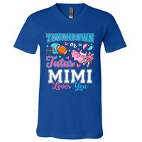 Touchdown Or Tutus Mimi Loves You Cute Gender Reveal Meaningful Gift V-Neck T-Shirt