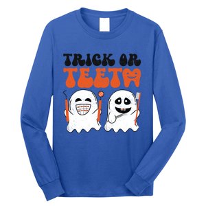 Trick Or Teeth Dental Cute Spooky Dentist Halloween Costume Gift Long Sleeve Shirt