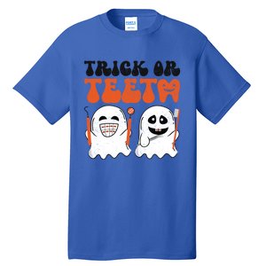 Trick Or Teeth Dental Cute Spooky Dentist Halloween Costume Gift Tall T-Shirt