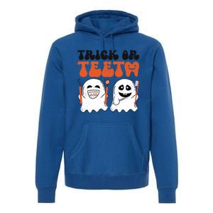 Trick Or Teeth Dental Cute Spooky Dentist Halloween Costume Gift Premium Hoodie