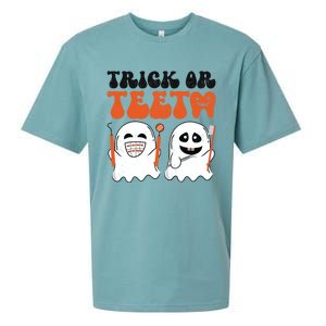 Trick Or Teeth Dental Cute Spooky Dentist Halloween Costume Gift Sueded Cloud Jersey T-Shirt