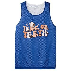 Trick Or Teeth Dentist Halloween Spooky Dental Hygienist Gift Mesh Reversible Basketball Jersey Tank