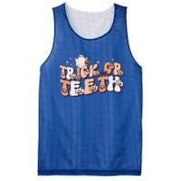 Trick Or Teeth Dentist Halloween Spooky Dental Hygienist Gift Mesh Reversible Basketball Jersey Tank