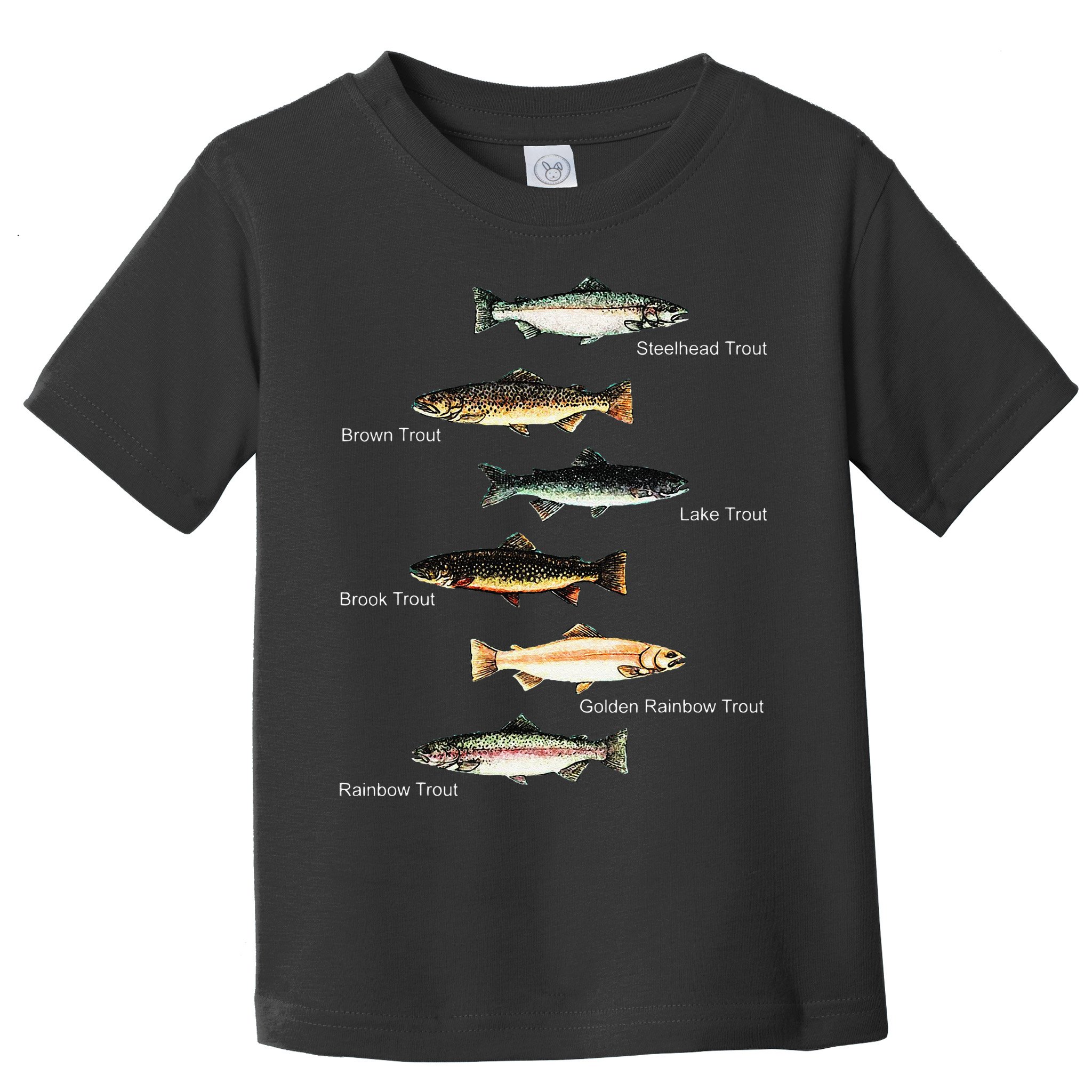 Types Of Trout Fish Species Collection Fishing Toddler T-Shirt