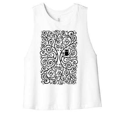 The Owl Women's Racerback Cropped Tank