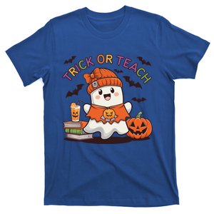 Trick Or Teach Back To School Cute Ghost Halloween Teachers Gift T-Shirt