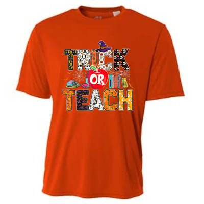 Trick Or Teach Funny Teacher Halloween Costume Wo  Cooling Performance Crew T-Shirt