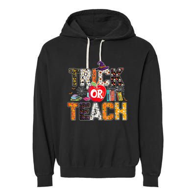 Trick Or Teach Funny Teacher Halloween Costume Wo  Garment-Dyed Fleece Hoodie