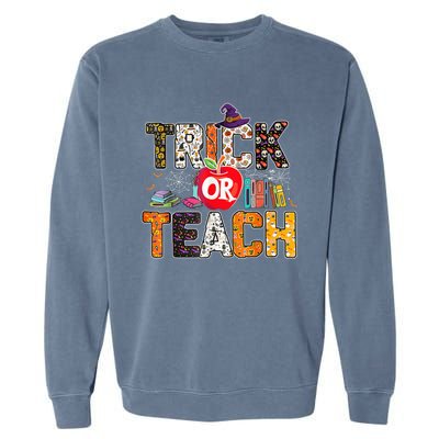 Trick Or Teach Funny Teacher Halloween Costume Wo  Garment-Dyed Sweatshirt