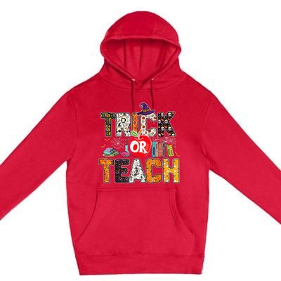 Trick Or Teach Funny Teacher Halloween Costume Wo  Premium Pullover Hoodie